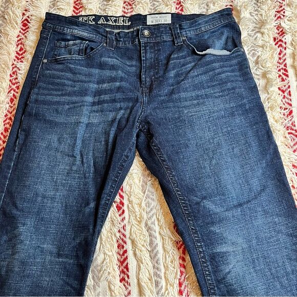 TK AXEL Dark Wash Slim Boot Jeans Size 38x31 - Picture 6 of 8